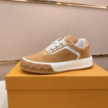 LV TILTED SNEAKERS IN BROWN SUEDE