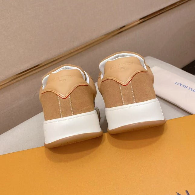 LV TILTED SNEAKERS IN BROWN SUEDE