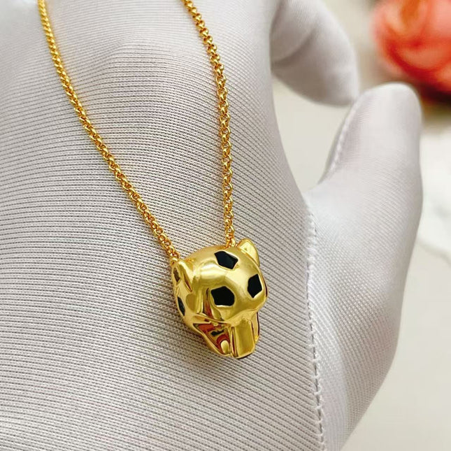 PANTHERE HEAD 18K YELLOW GOLD NECKLACE