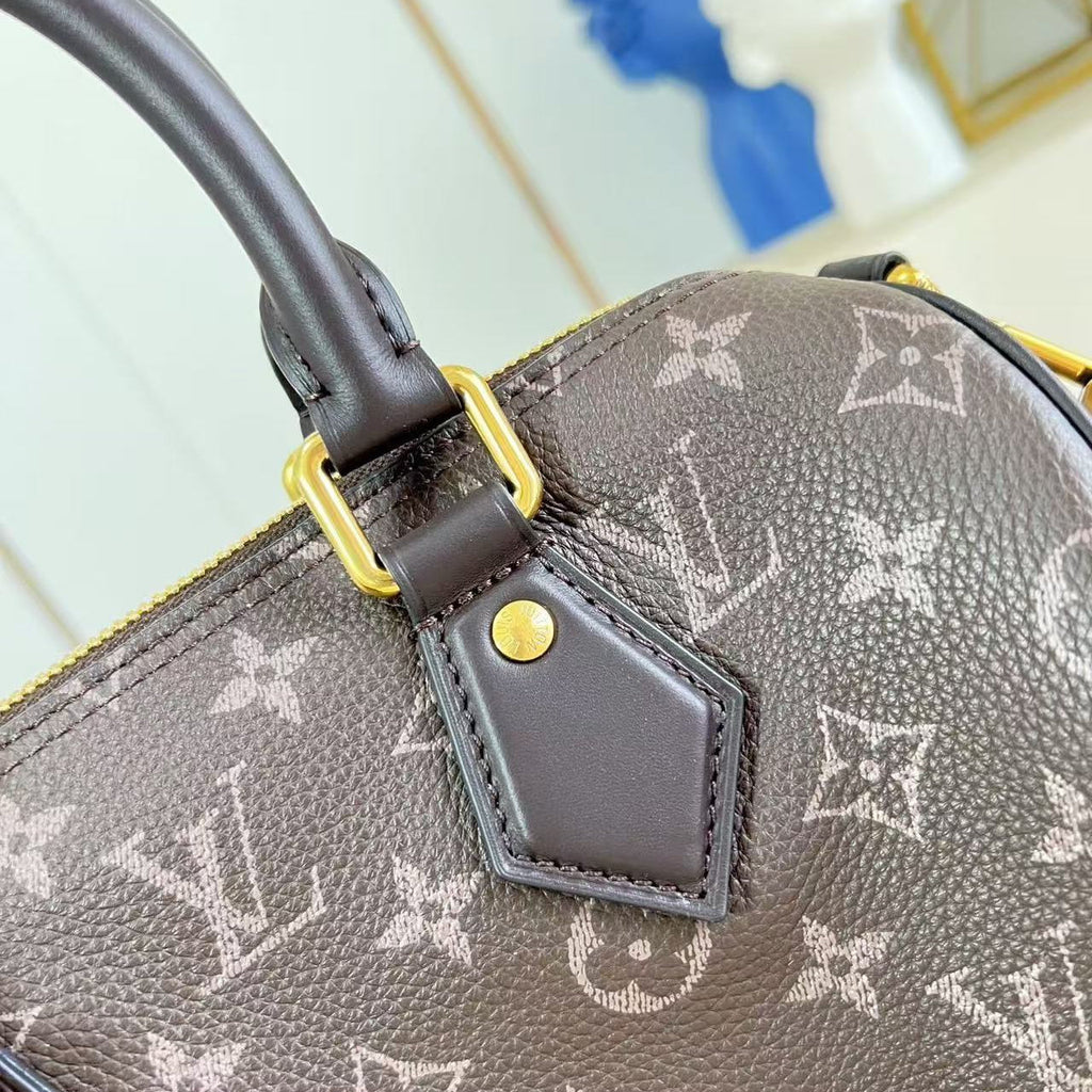 LV SPEEDY P9 BANDOULIERE 25 IN COFFE BEAN CALFSKIN