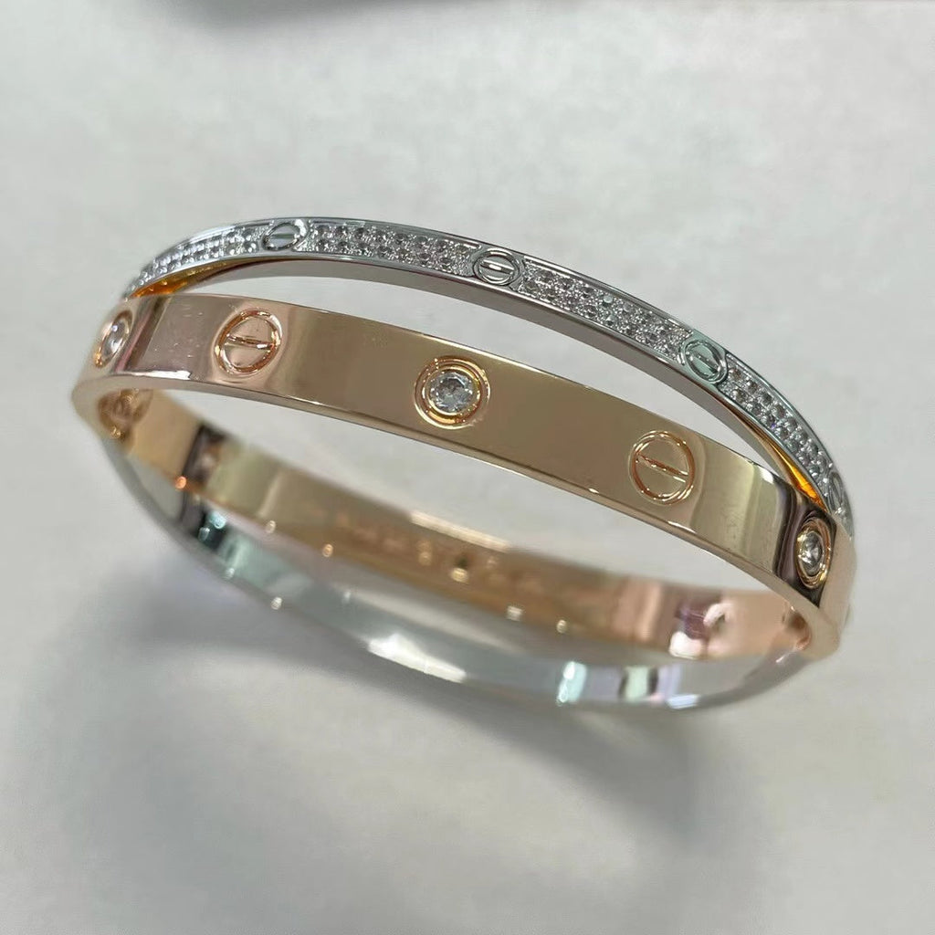 LOVE BRACELET 6.1MM AND 3.65MM DIAMOND