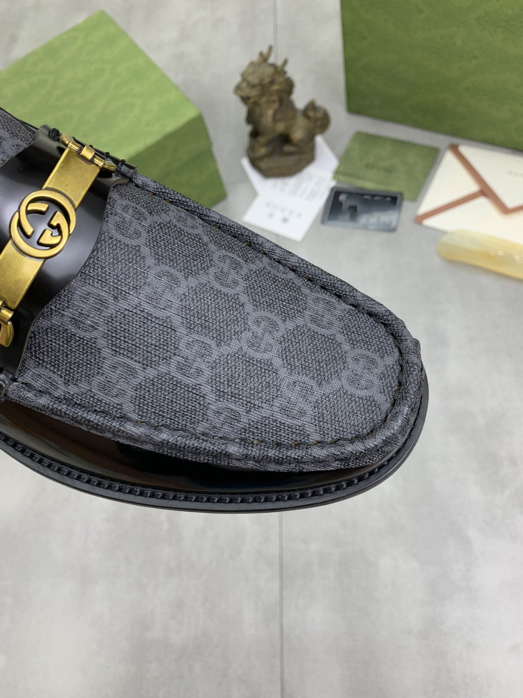 GG LOAFER MEN'S BLACK SMOOTH LEATHER