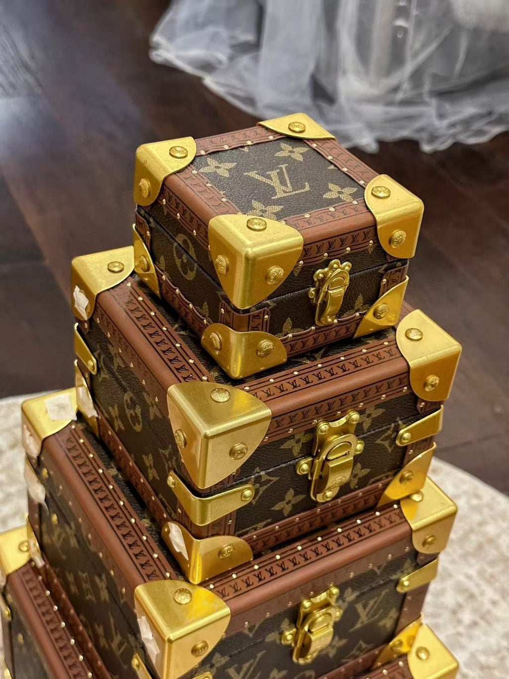 LV COFFRET TRESOR JEWELRY BOXES IN MONOGRAM CANVAS (1 SET)