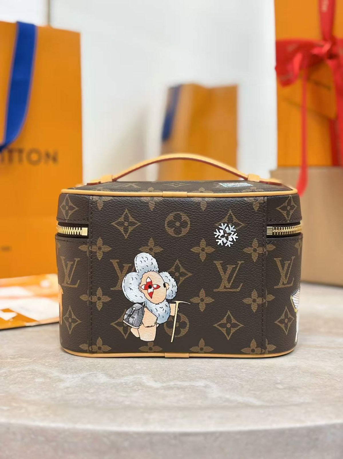 LV MINI VANITY 20 IN BROWN MONOGRAM COATED CANVAS
