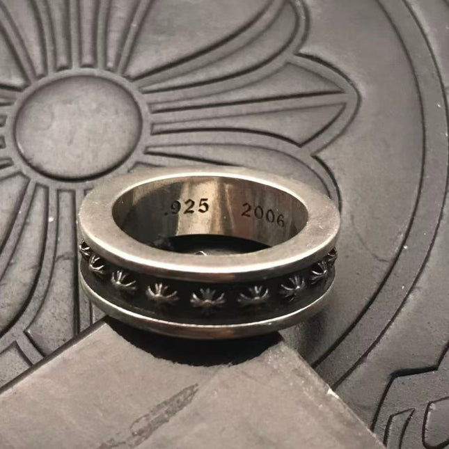 CHROME HEARTS CROSS MOTIFS STERLING SILVER RING