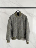 LV MAXI COAT IN GREY MIX KHAKI FABRIC