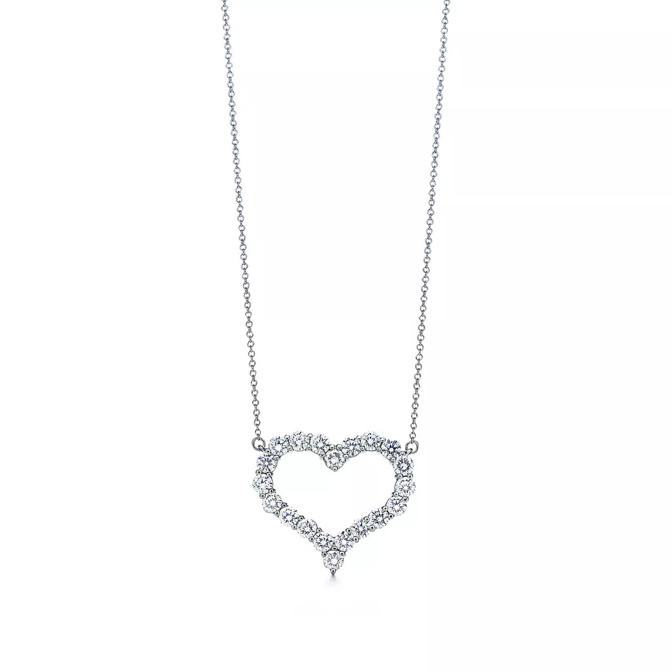 LARGE DIAMOND HEART NECKLACE