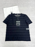 CC See-through Striped Short Sleeves T- shirt Cotton