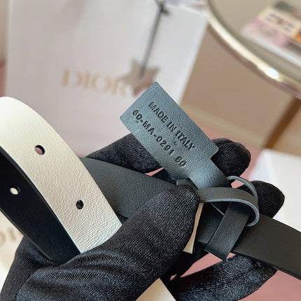 DIOR 25S BELT 20 MM IN BLACK CALFSKIN 618008