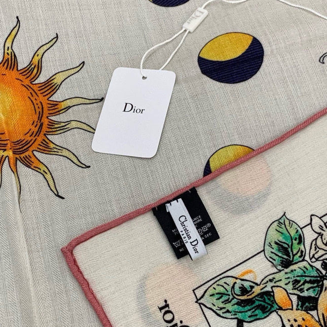 DIOR 26S SCARF 140CM IN CASHMERE SILK 309358