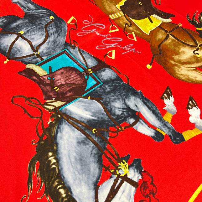 HERMES 26S PRINTED SQUARE SCARF 88 IN SILK 309926