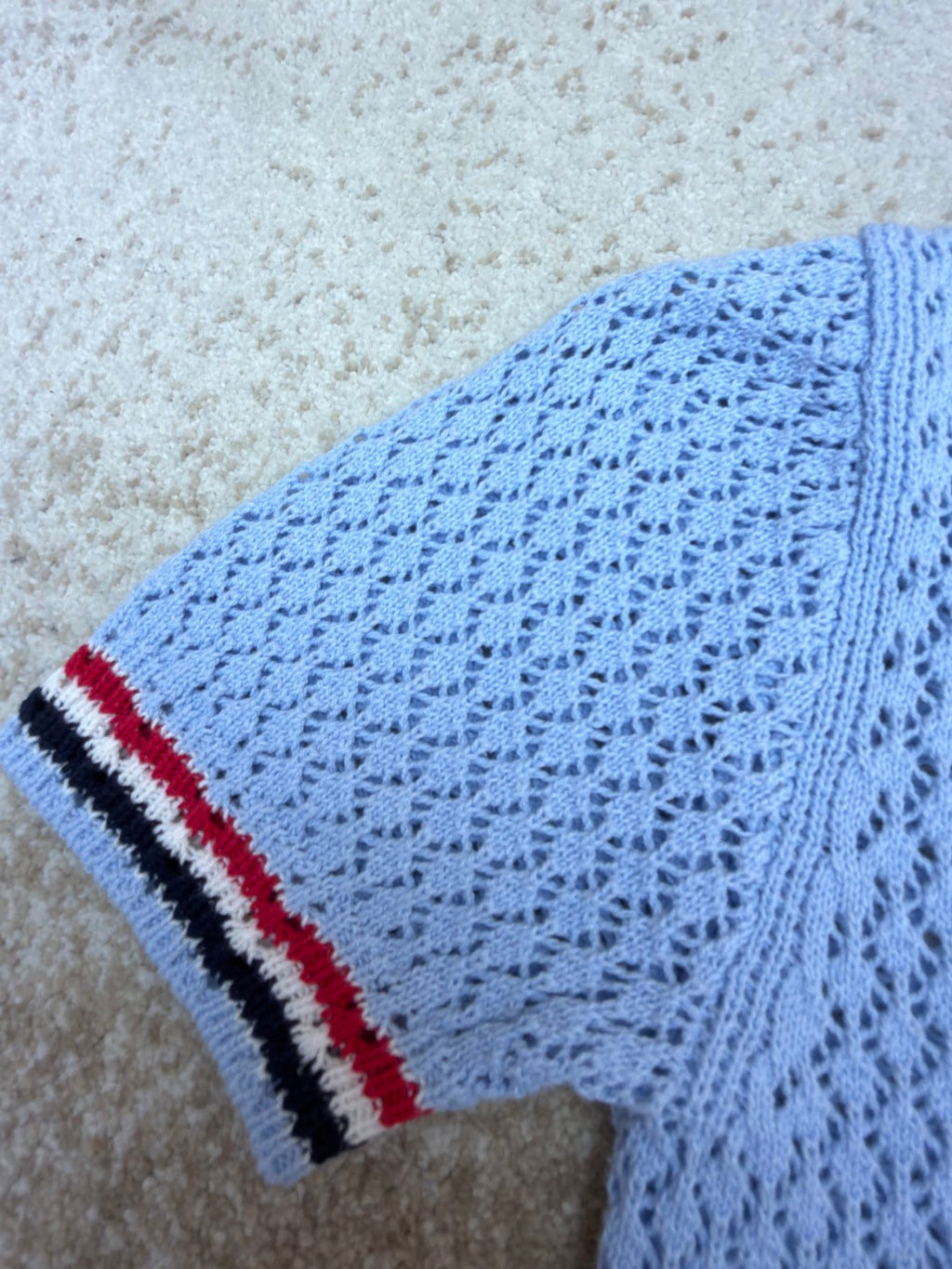 THOM 26S SHORT-SLEEVED KNIT POLO SHIRT STYLE 154