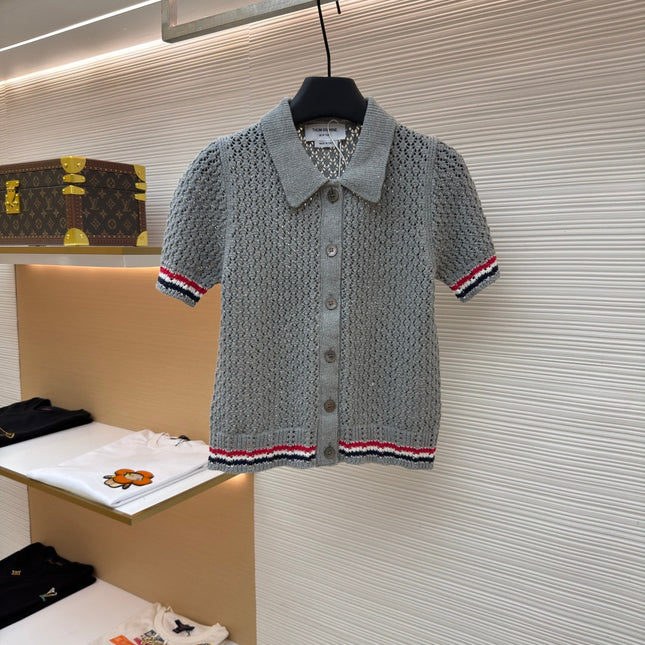 THOM 26S SHORT-SLEEVED KNIT POLO SHIRT STYLE 153