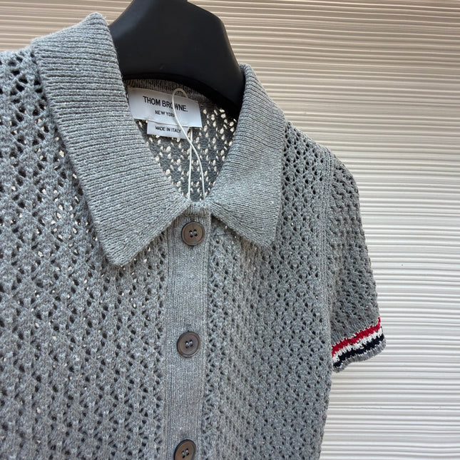 THOM 26S SHORT-SLEEVED KNIT POLO SHIRT STYLE 153
