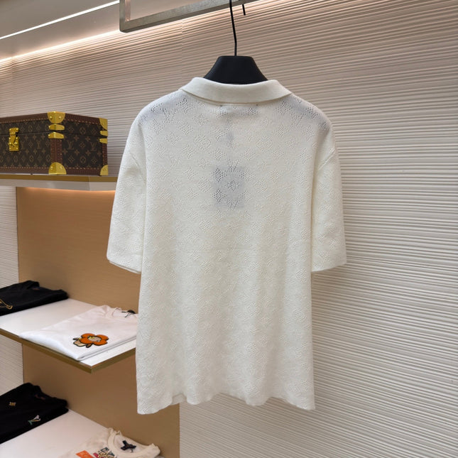 LV 26S SHORT-SLEEVED KNIT POLO SHIRT STYLE 206