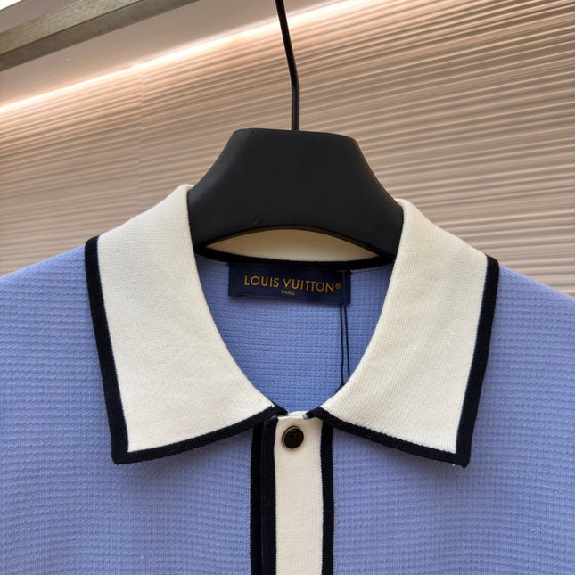 LV 26S SHORT-SLEEVED KNIT POLO SHIRT STYLE 204