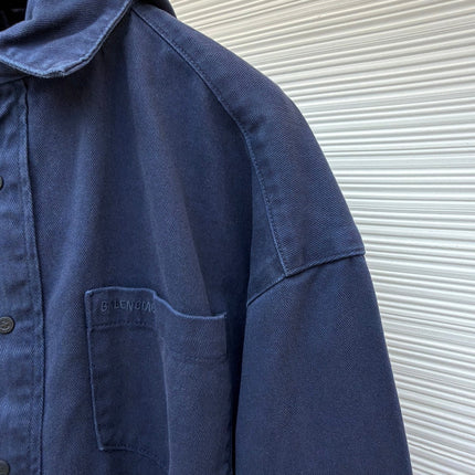 BALENCIAGA 26S HOODED DENIM JACKET 025
