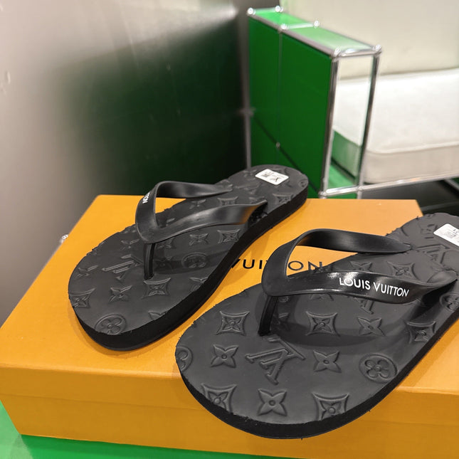 LV 26S THONG SANDALS IN BLACK EVA
