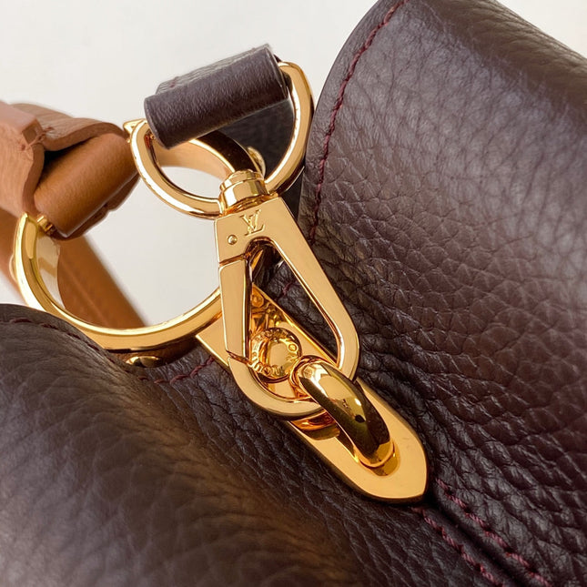 LV 26S CAPUCINES BAG 31 IN REDDISH BROWN TAURILLON CALFSKIN