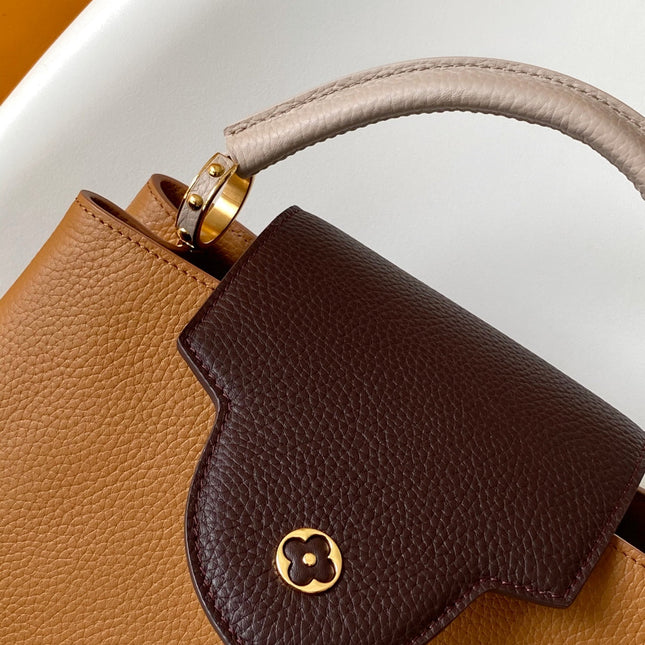 LV 26S CAPUCINES BAG 31 IN BROWN TAURILLON CALFSKIN