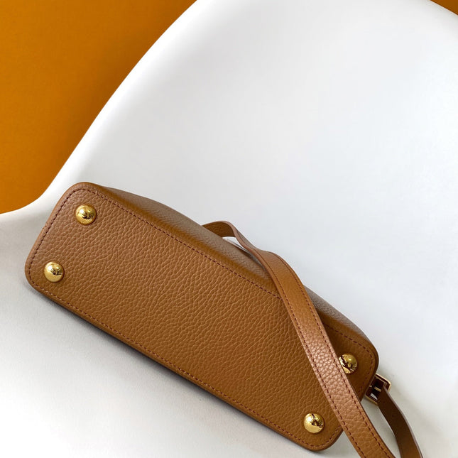 LV 26S CAPUCINES BAG 27 IN BROWN TAURILLON CALFSKIN