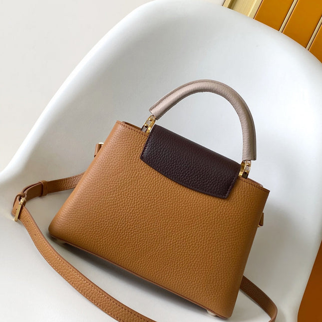 LV 26S CAPUCINES BAG 27 IN BROWN TAURILLON CALFSKIN