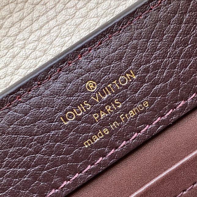 LV 26S CAPUCINES BAG 21 IN REDDISH BROWN TAURILLON CALFSKIN