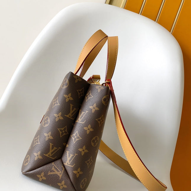 LV 26S LOUIS HANDBAG 25 IN BROWN CALFSKIN