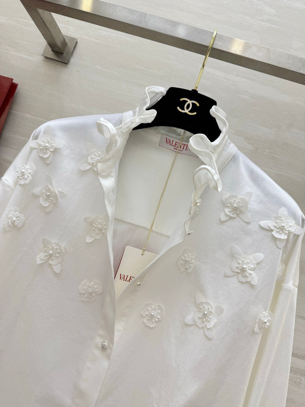 VALENTINO 26S RUFFLED COLLAR SHIRT 139