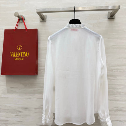 VALENTINO 26S RUFFLED COLLAR SHIRT 128