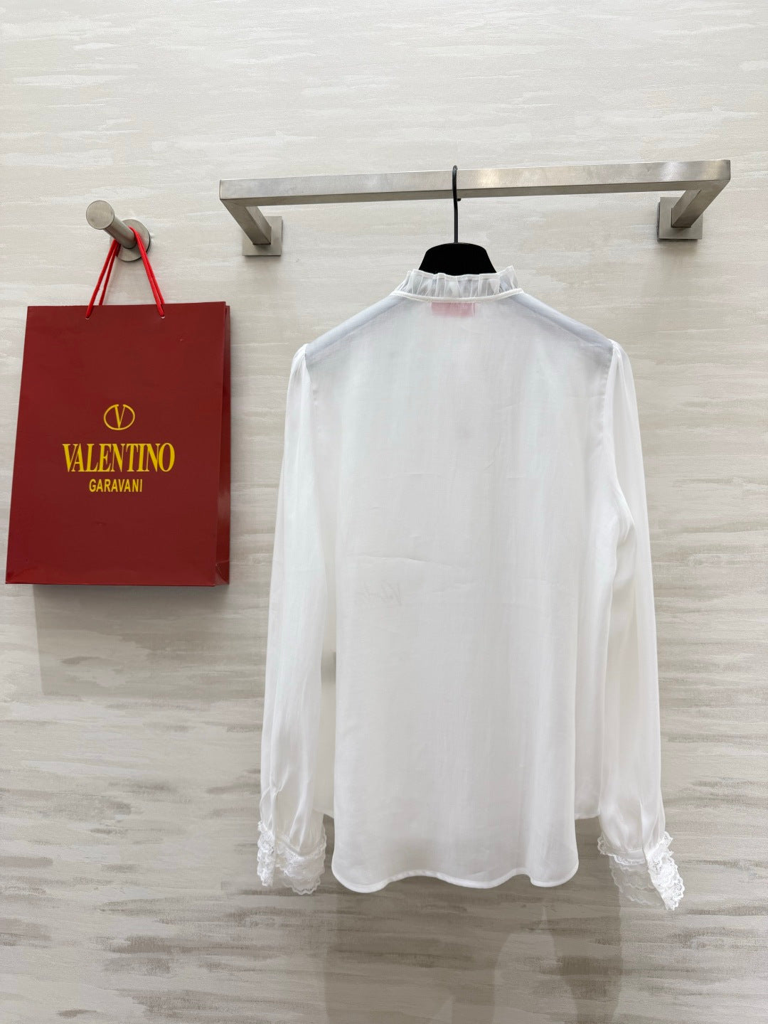 VALENTINO 26S RUFFLED COLLAR SHIRT 128