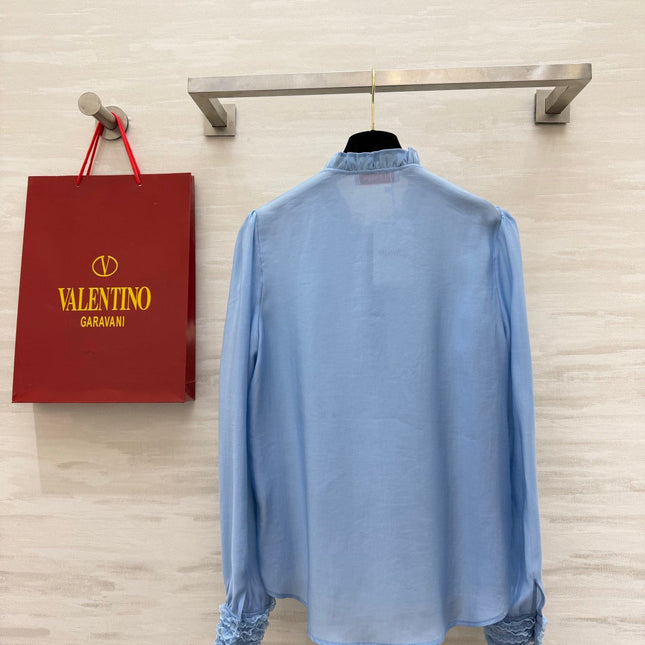 VALENTINO 26S RUFFLED COLLAR SHIRT 127