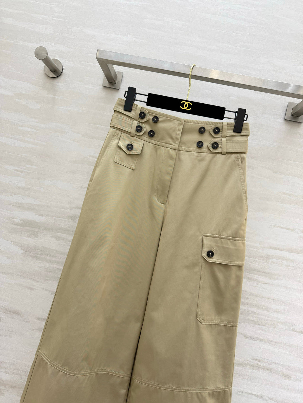 ZIMMERMANN 26S HIGH-WAIST WIDE-LEG CARGO PANTS STYLE 42