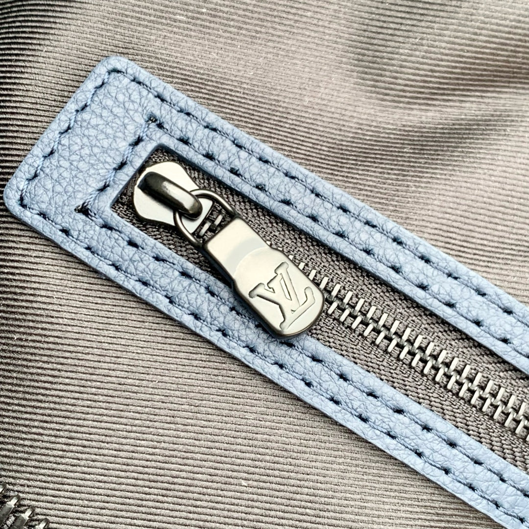 KEEPALL BANDOULIÈRE 50 IN DARK BLUE MONOGRAM SHADOW EMBOSSED CALFSKIN