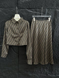 FF PRINTED SHORT SHIRT AND SKIRT IN TWILL FABRIC 265978