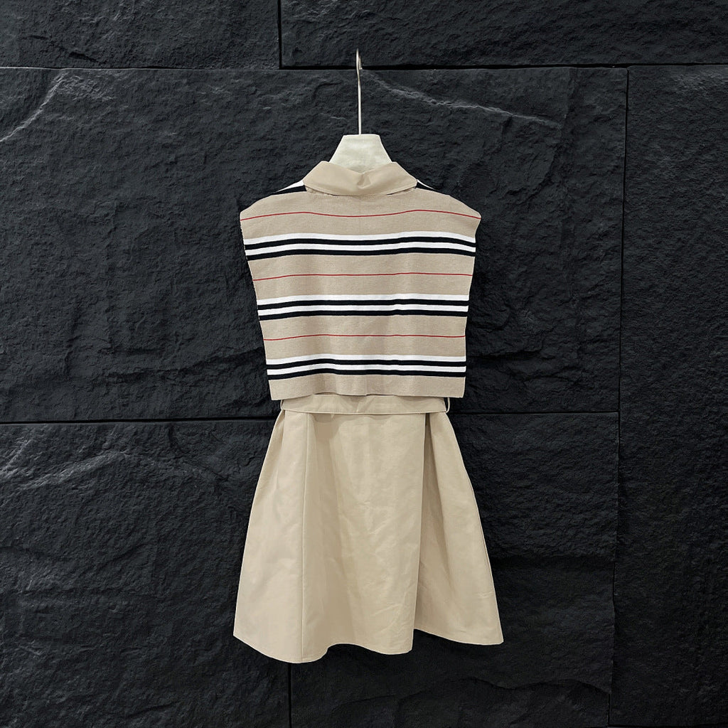 SLEEVELESS DRESS WITH SCARF 265951