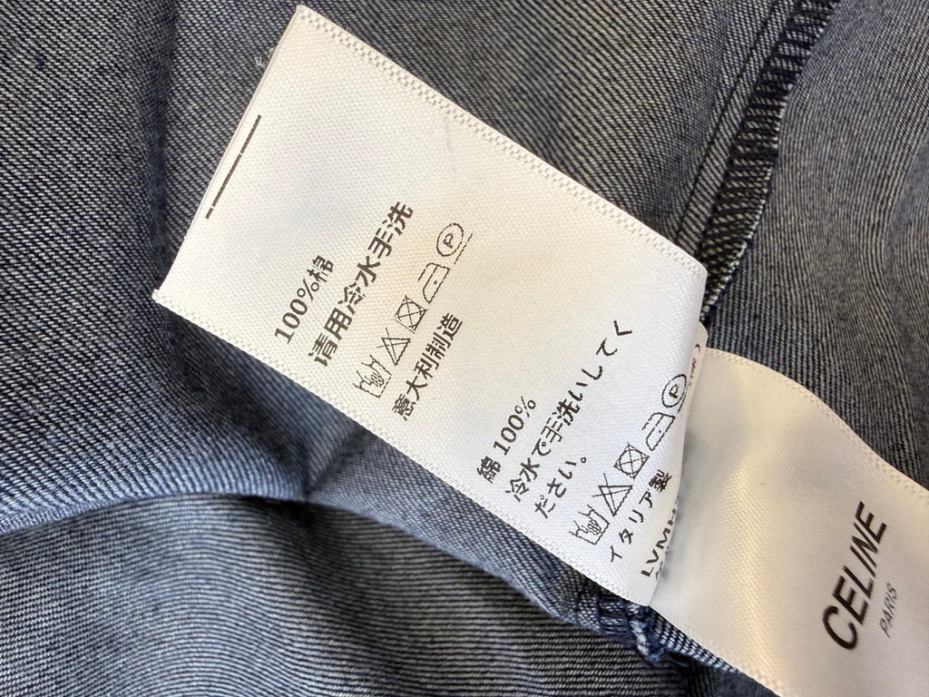 CELINE 26S LONG SHORT SLEEVE DENIM DRESS 367