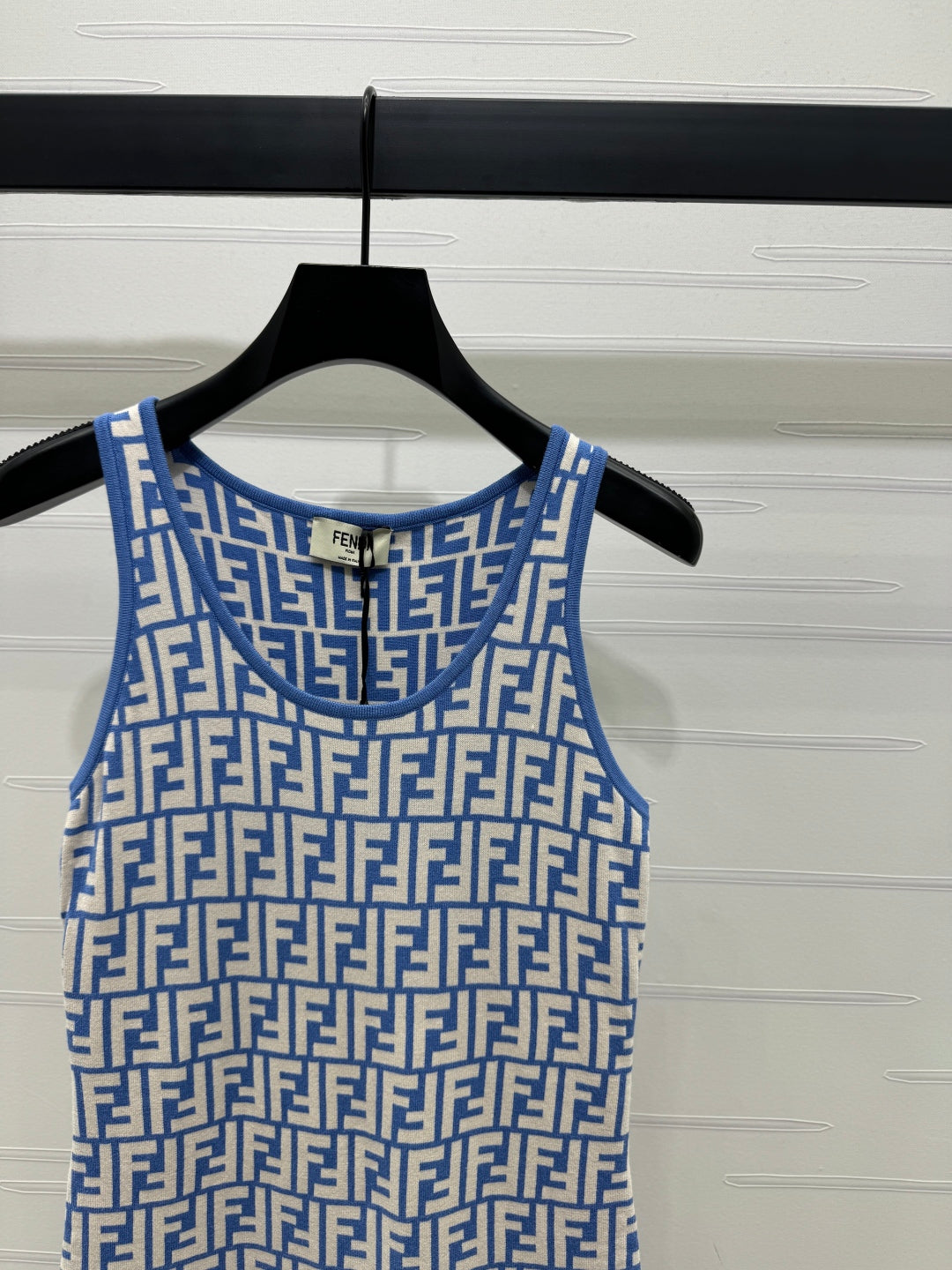 FEND 25S CROCHET FLORAL LOGO PINAFORE DRESS 264221