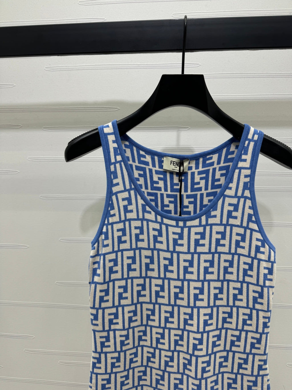 FEND 25S CROCHET FLORAL LOGO PINAFORE DRESS 264221