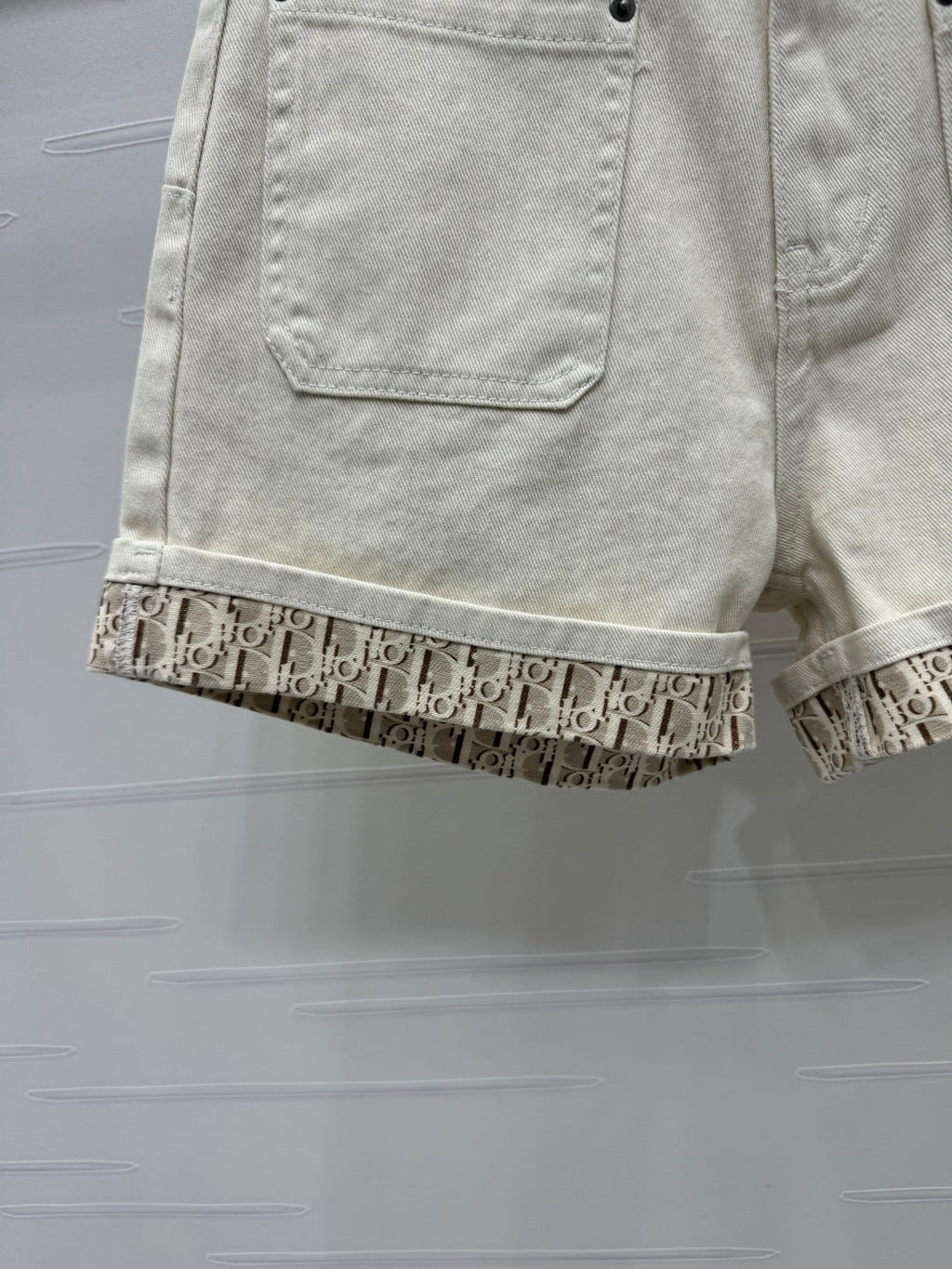 Dior 25 Short Beige Monogram Cotton233481