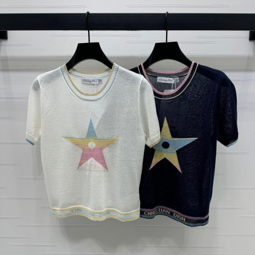 DIOR SHORT-SLEEVE KNIT TOP 269459