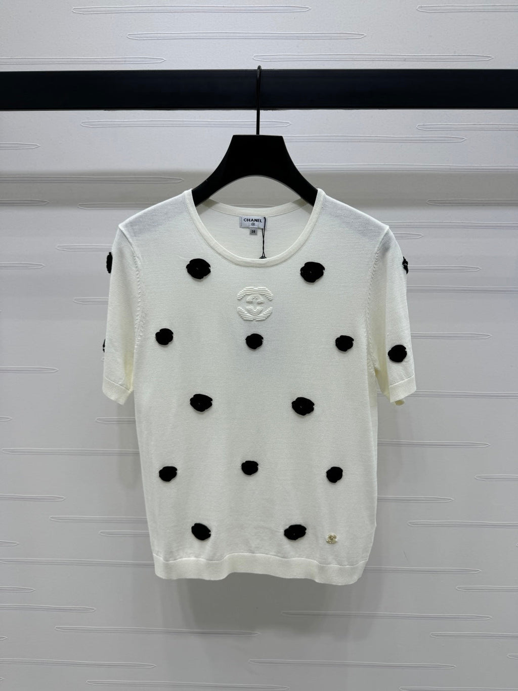 CHANEL SHORT-SLEEVE KNIT TOP 269465