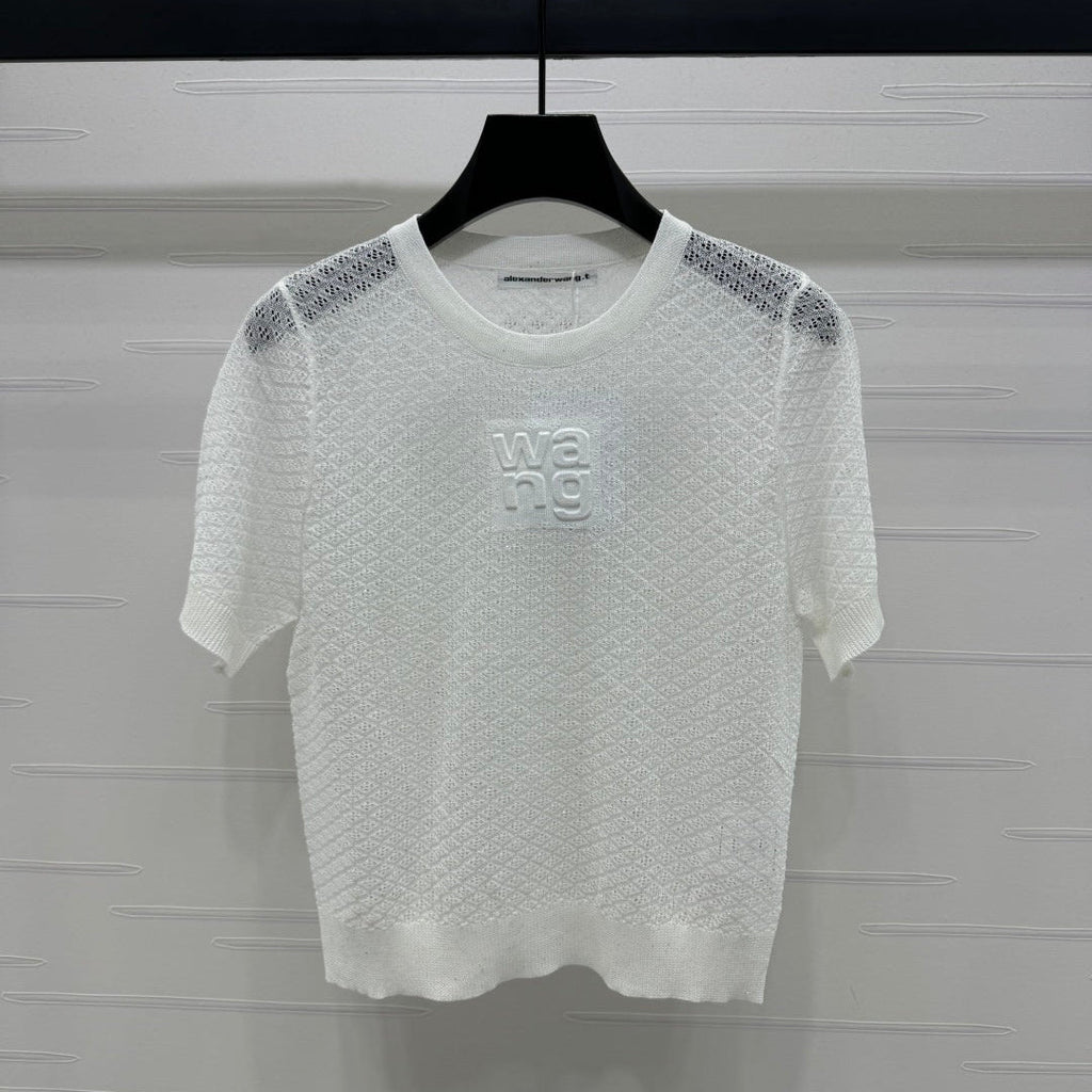 ALEXANDER WANG KNITTED SHORT-SLEEVE TOP 274967