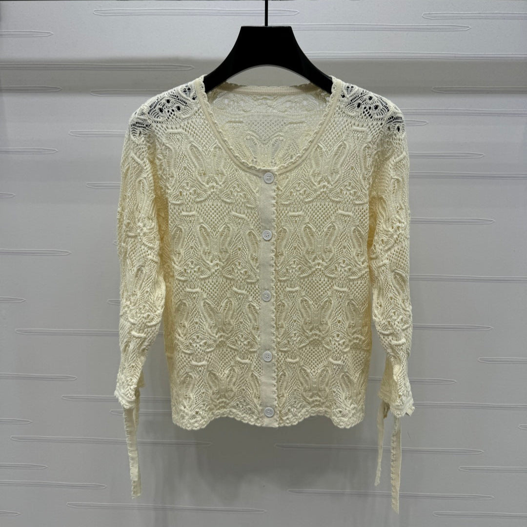 DIOR 25S 3D HAND KNIT CARDIGAN 264188