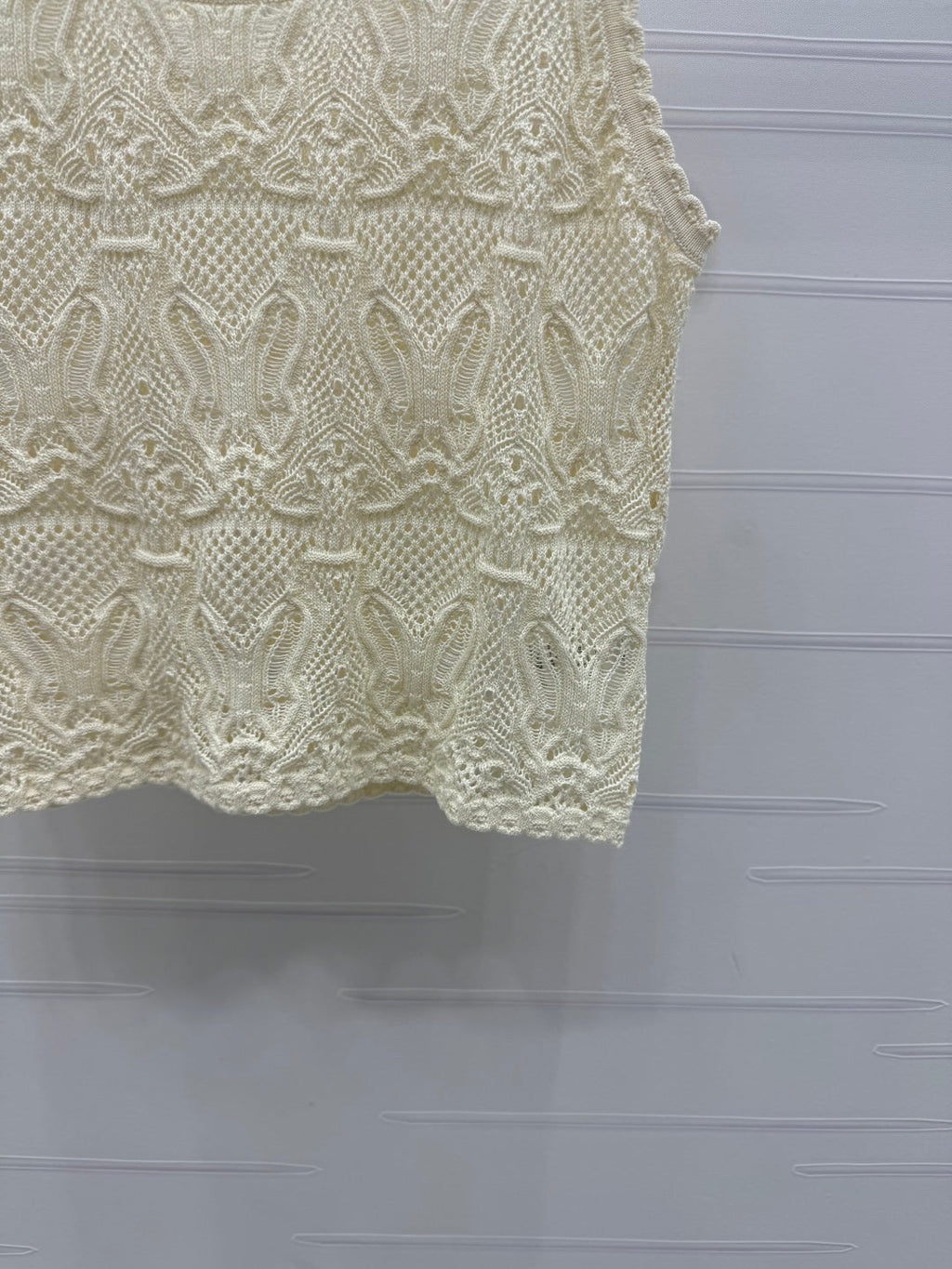 DIOR 25S HAND CROCHET VEST IN COTTON 264185