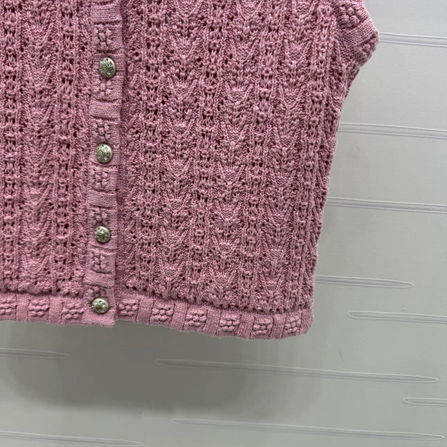 CHANEL 25S CROCHET SLEEVELESS VEST 264180