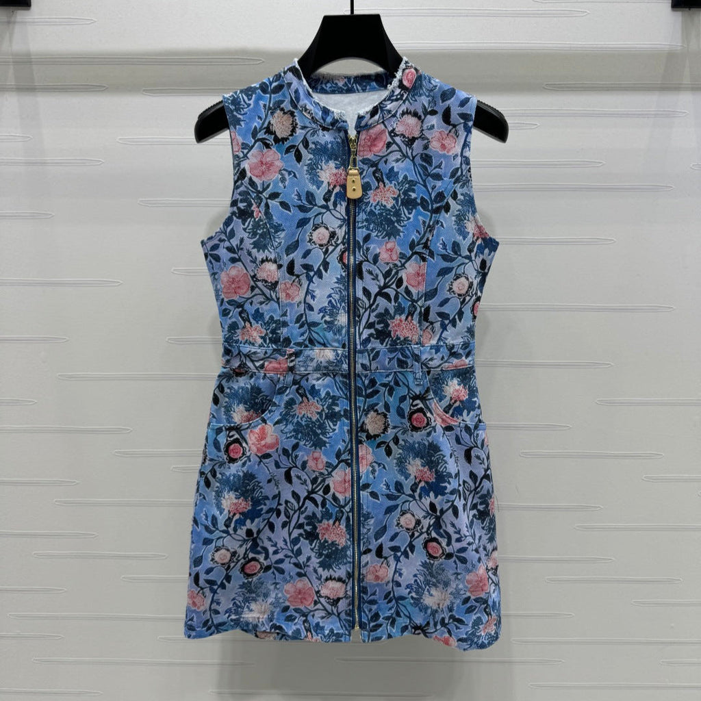 LV 25S ROUND NECK SLEEVELESS DRESS 264202