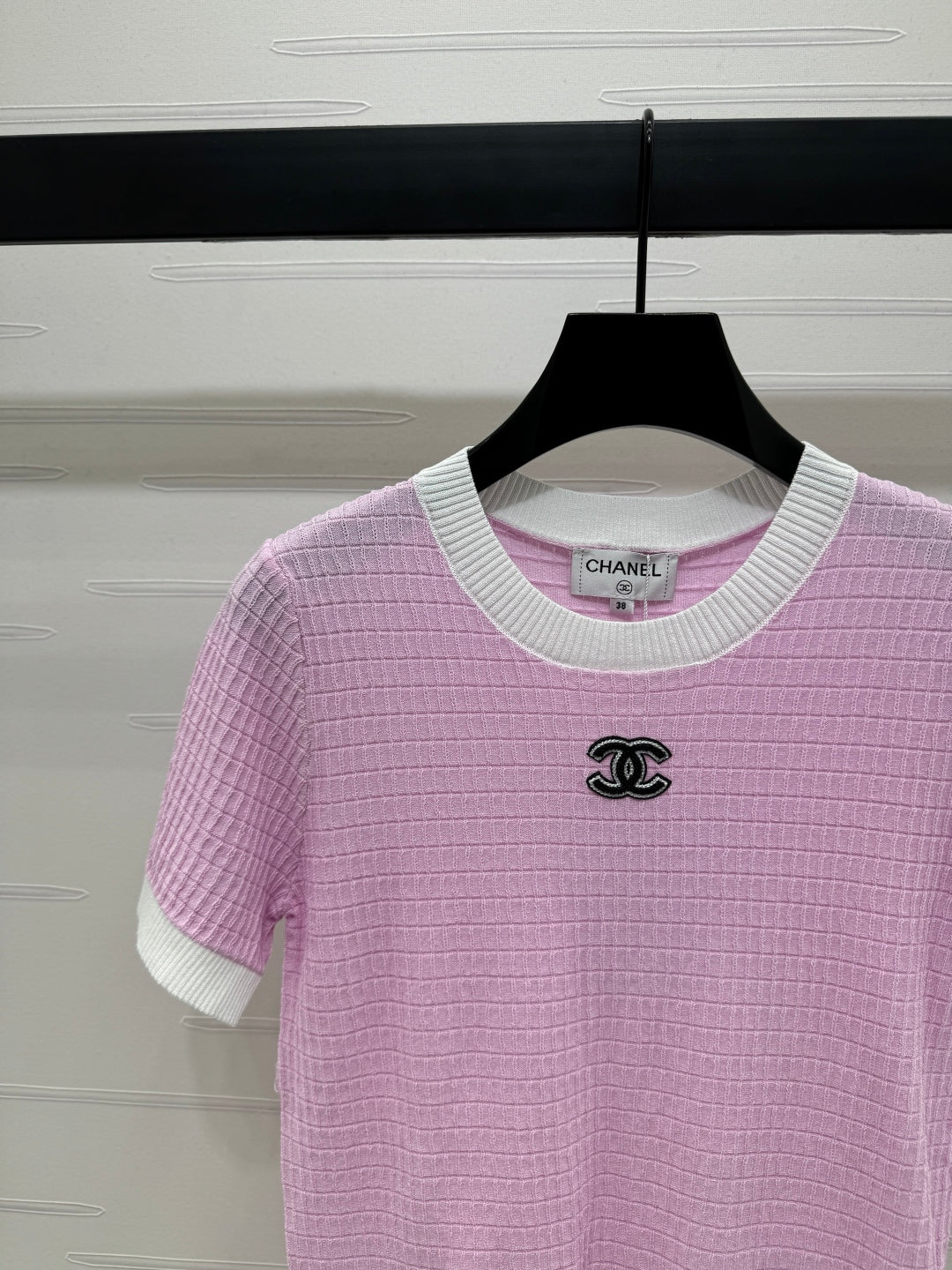 CHANEL 25S DOUBLE C LOGO KNIT SHORT SLEEVE 264073