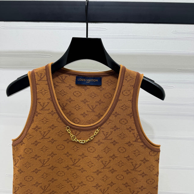 LV ROUND-NECK KNITTED SLEEVELESS VEST 274937