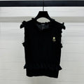 CHANEL SLEEVELESS TOP WITH RUFFLED COLLAR 274888